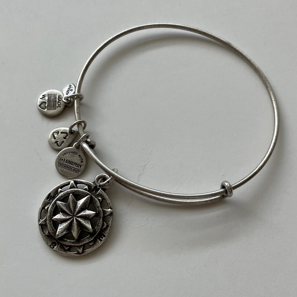 Alex and Ani Silver Compass Bracelet